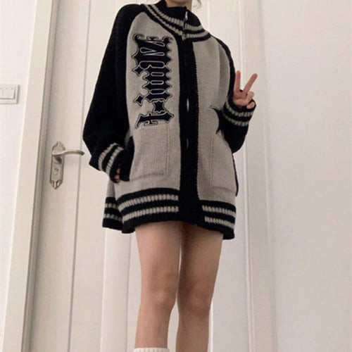 Strickjacke mit Reißverschluss