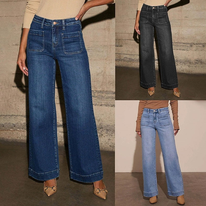 High-Waisted Stretch Jeans