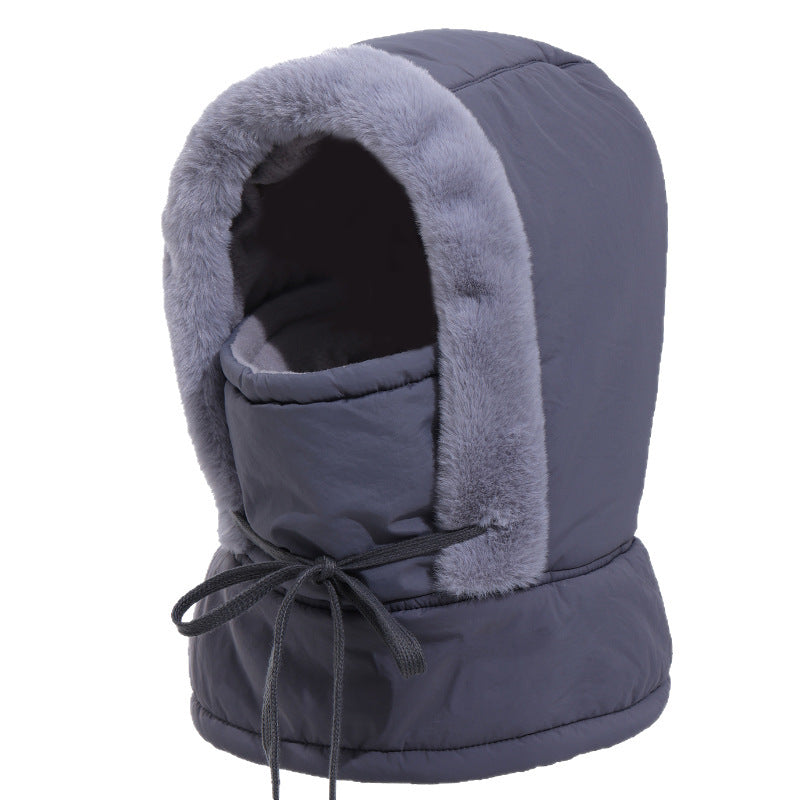 Fleece-Lined Hat with Face Mask