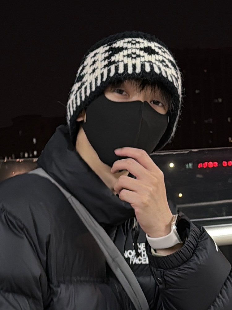 Wool-Blend Ribbed Beanie