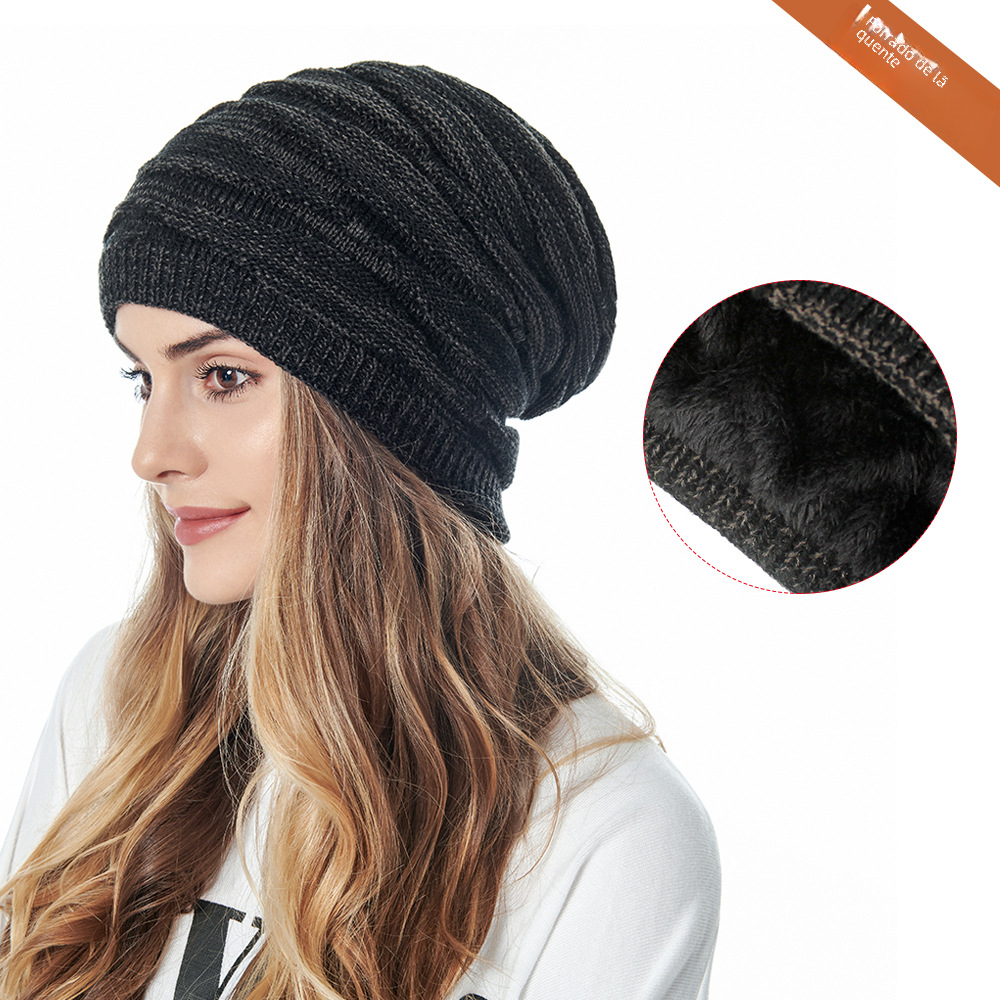 Fleece-Lined Knitted Beanie