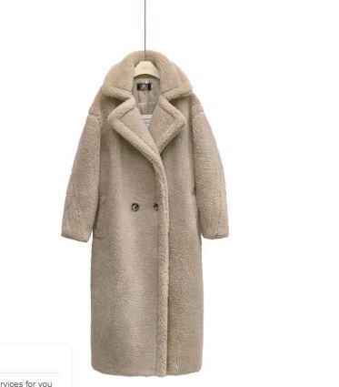 Long Plush Lamb Wool Coat