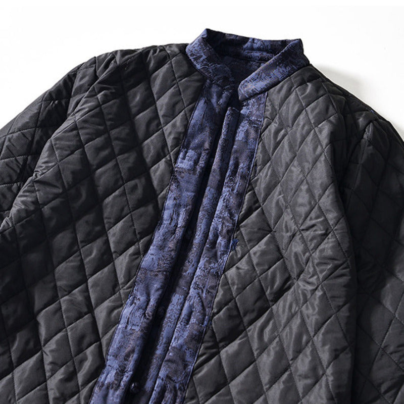 Stand-Collar Padded Overcoat