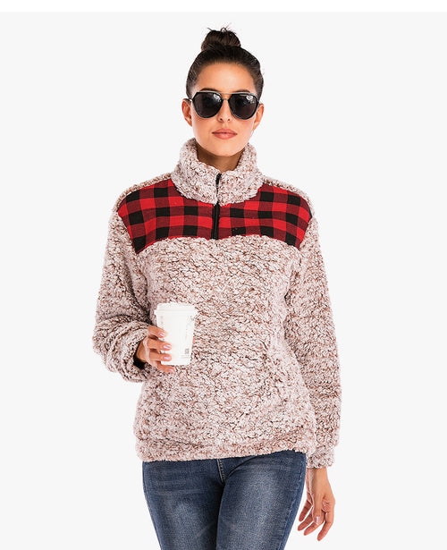 Colour-Block Fleece Hoodie