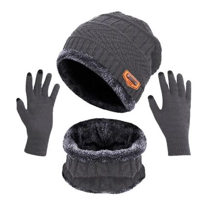 Plush-Lined Hat & Scarf Set