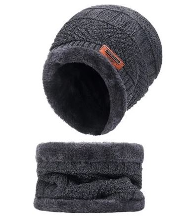 Plush-Lined Hat & Scarf Set