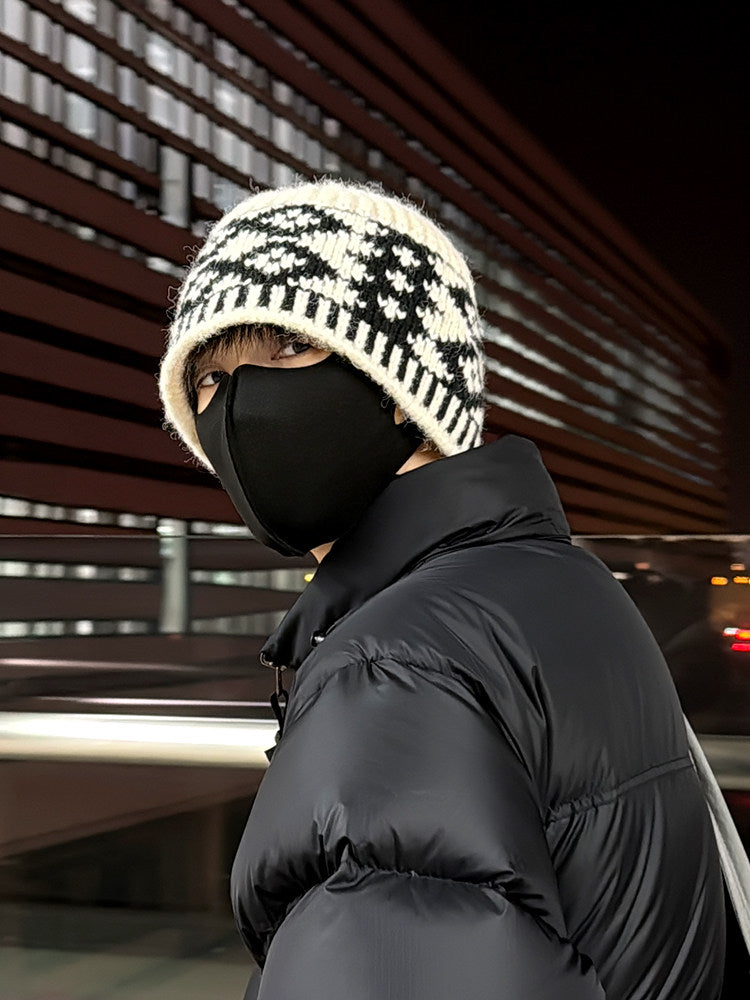 Wool-Blend Ribbed Beanie