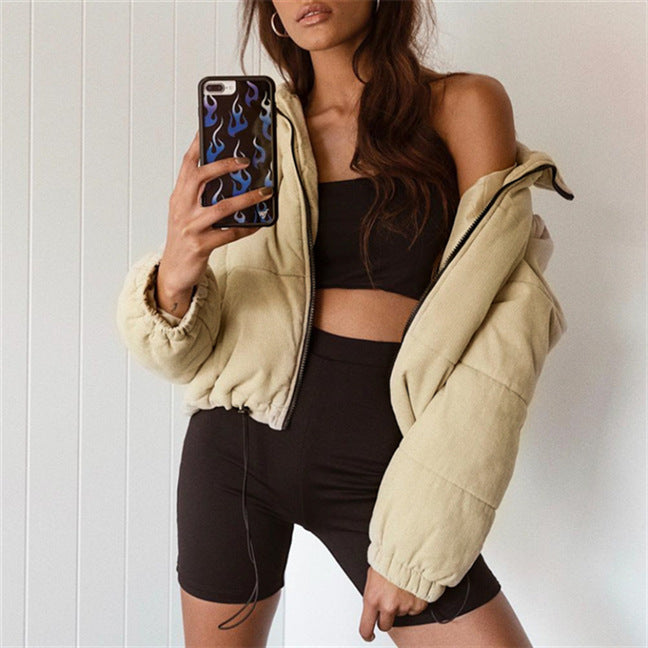 Corduroy Puffer Jacket