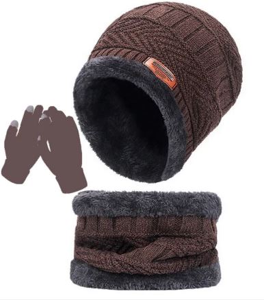 Plush-Lined Hat & Scarf Set