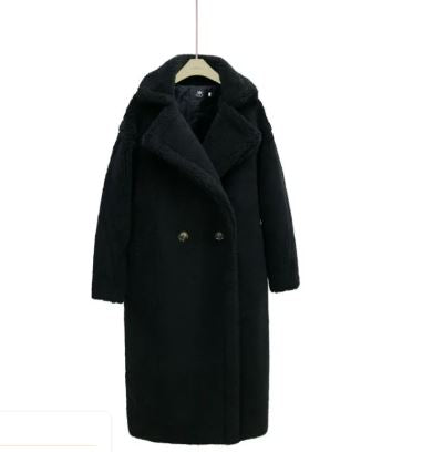 Long Plush Lamb Wool Coat