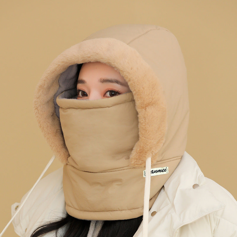 Fleece-Lined Hat with Face Mask