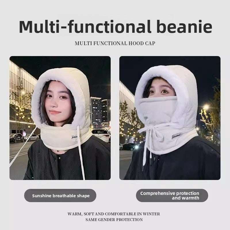 Fleece-Lined Hat with Face Mask
