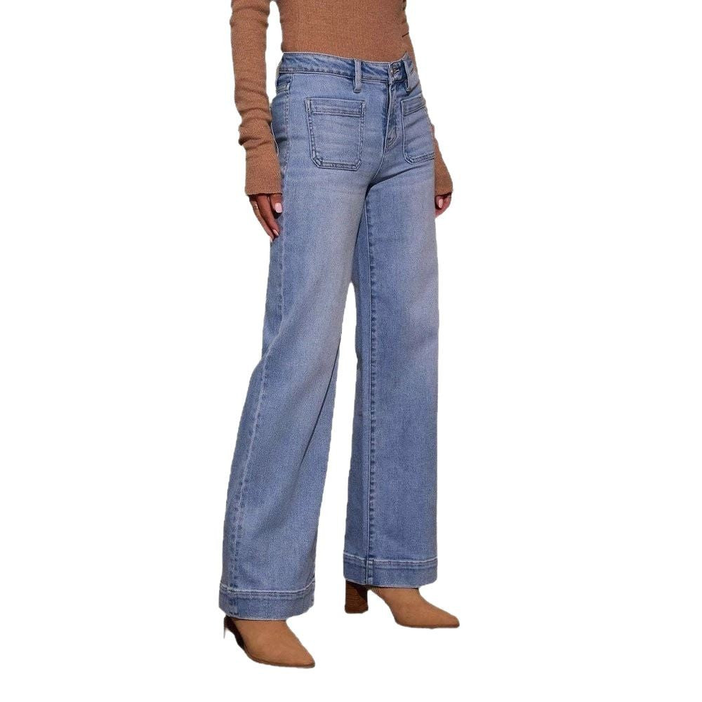 High-Waisted Stretch Jeans