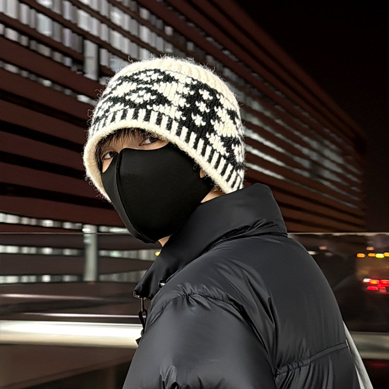 Wool-Blend Ribbed Beanie