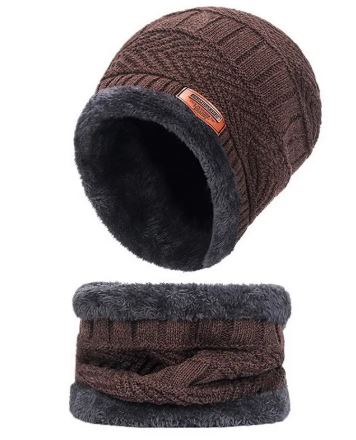 Plush-Lined Hat & Scarf Set