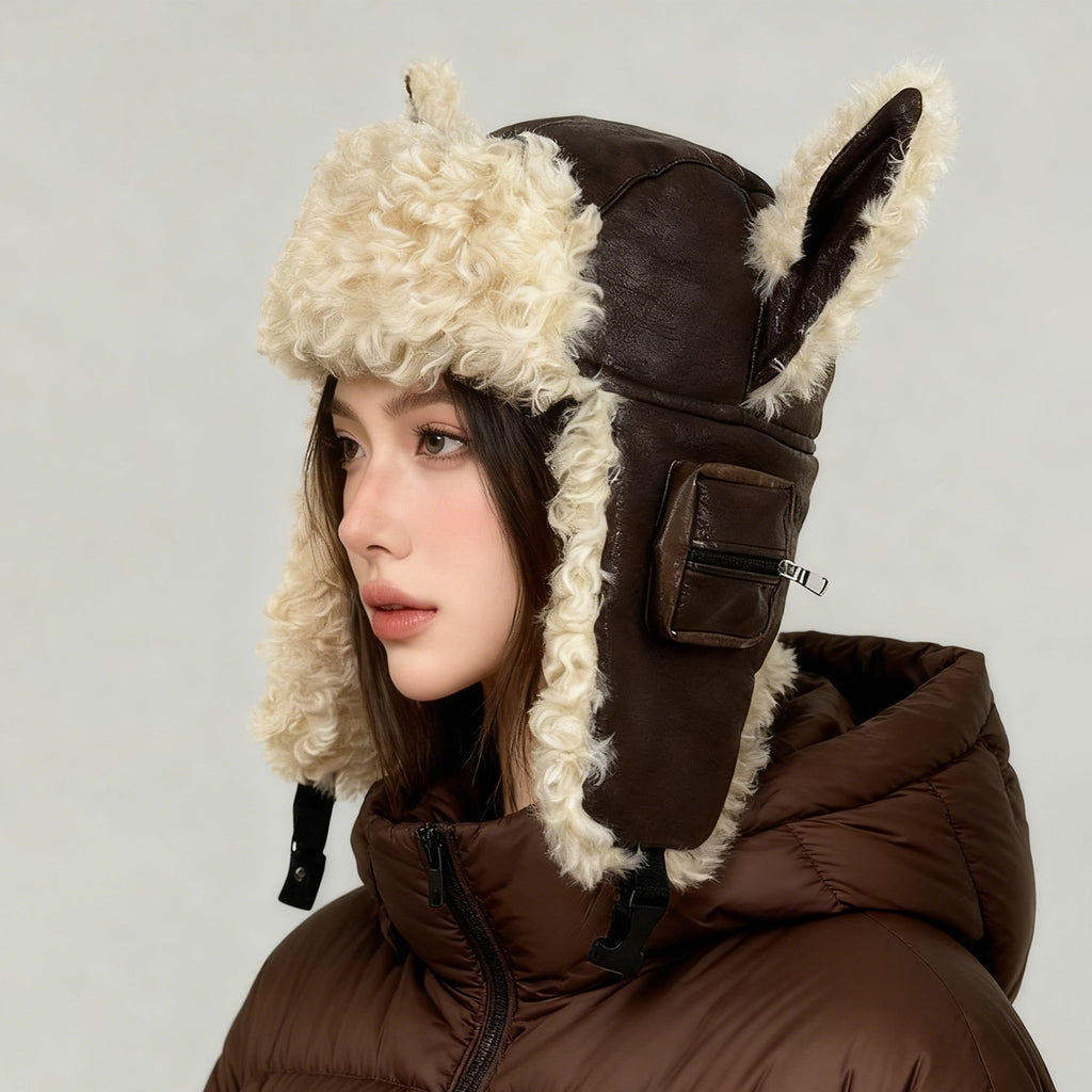 Plush Ear-Flap Winter Hat