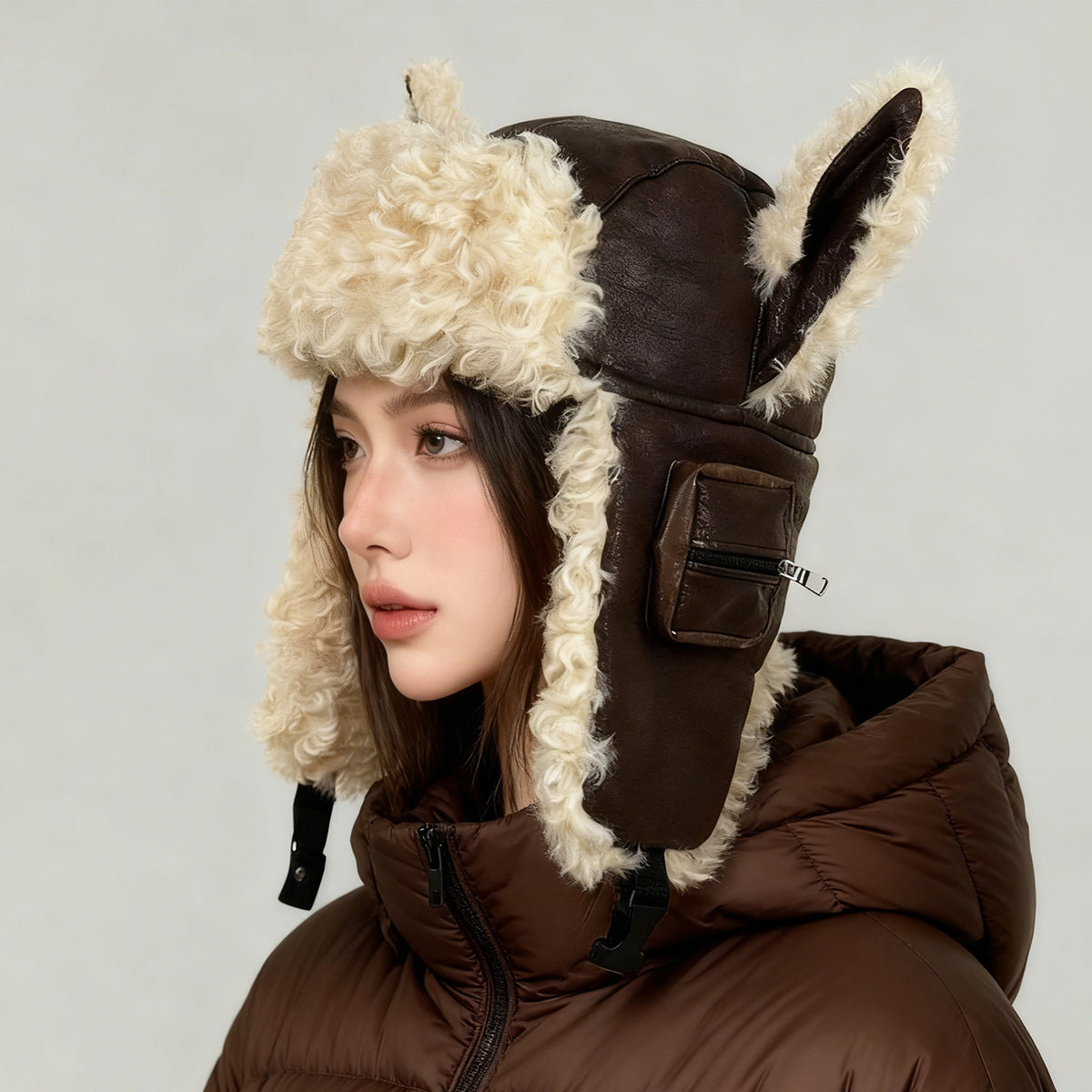 Plush Ear-Flap Winter Hat