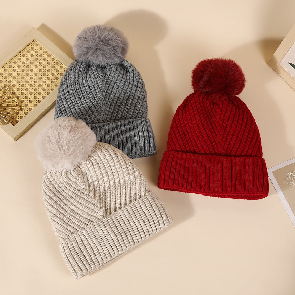 Pom-Pom Knitted Beanie