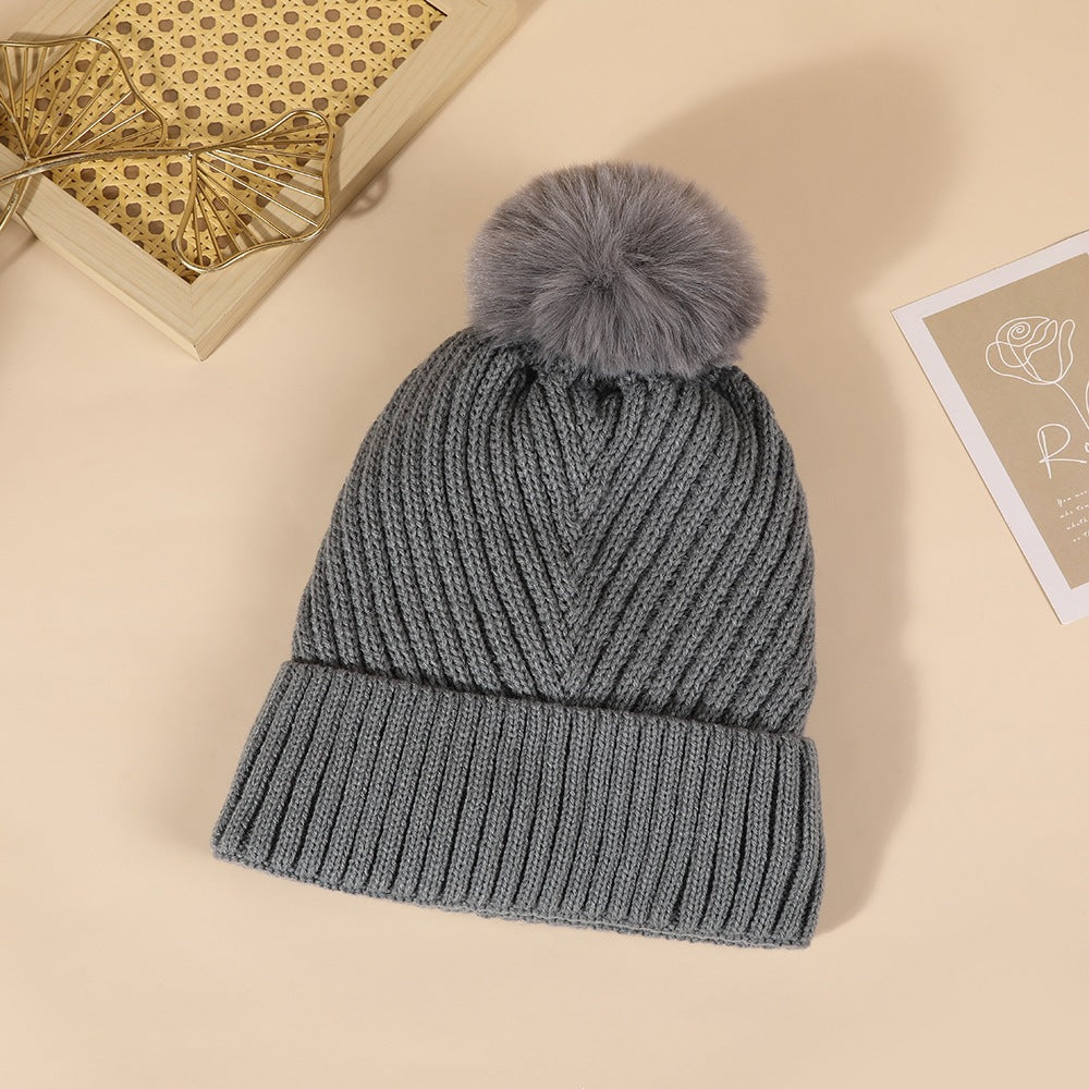 Pom-Pom Knitted Beanie