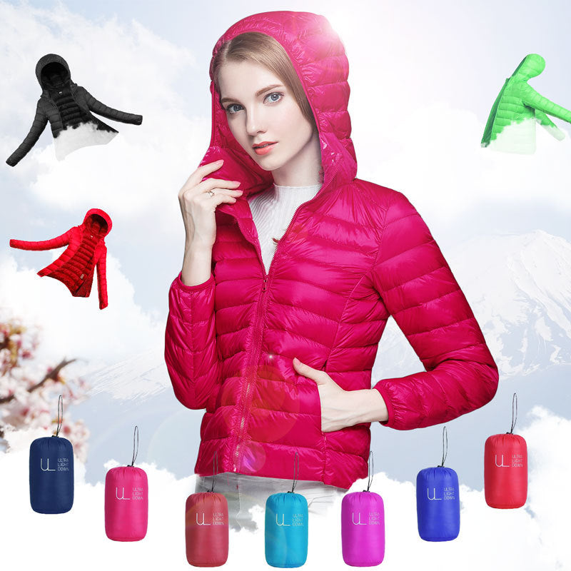 Lightweight Hooded Down Jacket