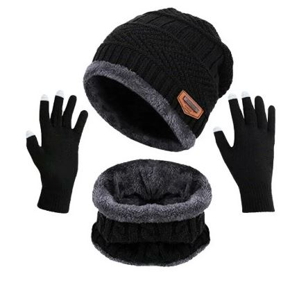 Plush-Lined Hat & Scarf Set