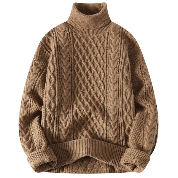 Jacquard-Rollkragenpullover