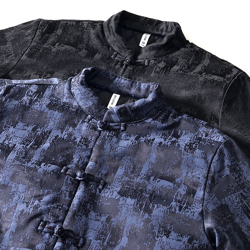 Stand-Collar Padded Overcoat
