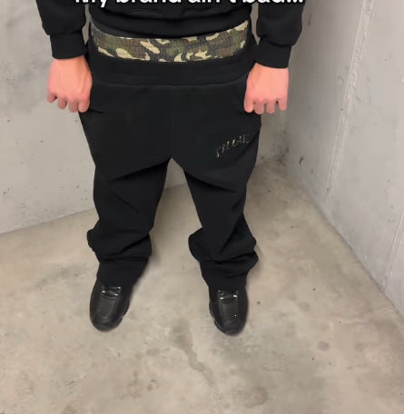 Camo & Plain Jogger Set