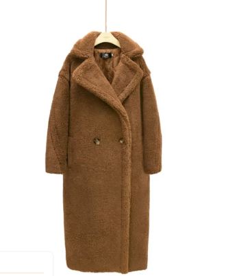 Long Plush Lamb Wool Coat