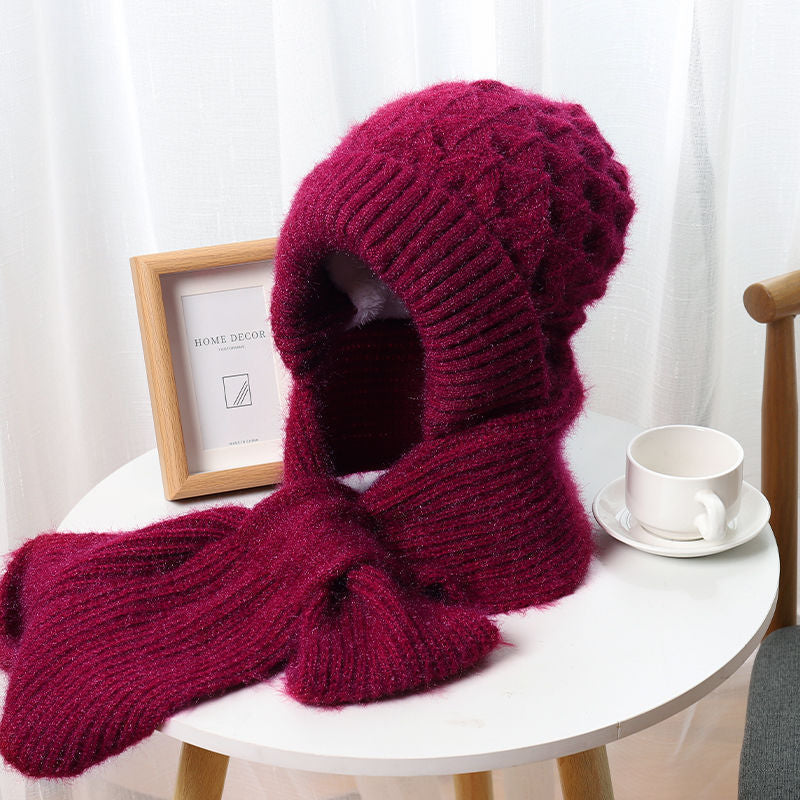 Knitted Beanie & Scarf Set